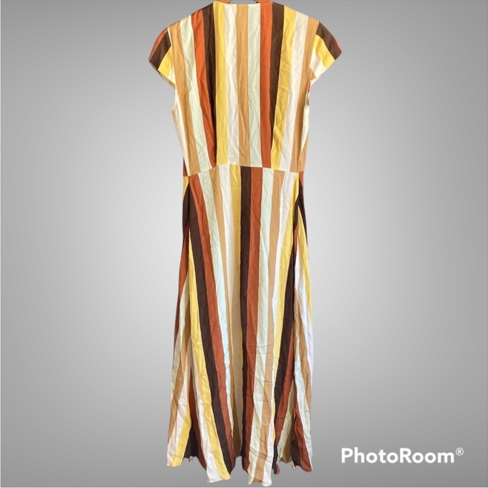 & Other Stories Maxi Wrap Dress with Stripes - Picture 3 of 7